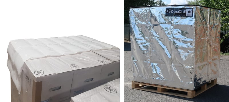 Foil cover and gel ice pack montage