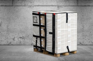 Reusable palletwrap on concrete-1