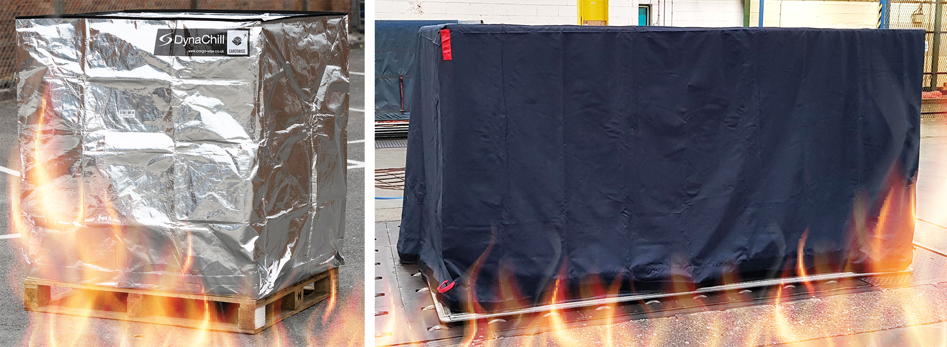 Fire retardent covers banner